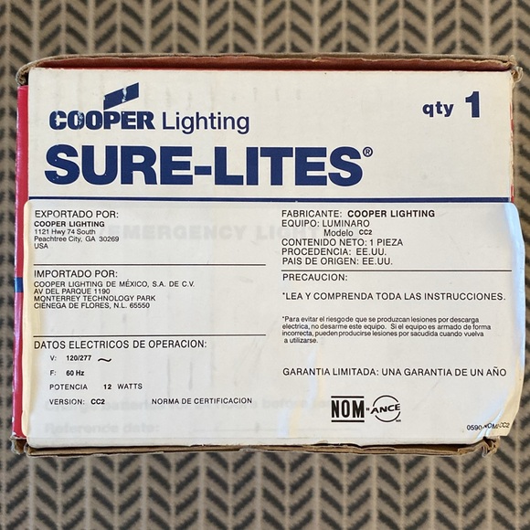 NEW W/TAGS=COOPER Lighting SURE-LITES Incandescent Industrial EXIT Sign - Picture 12 of 14